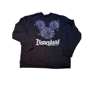 Disneyland Resort 100 Years of Wonder Fireworks Sweatshirt Black Size L